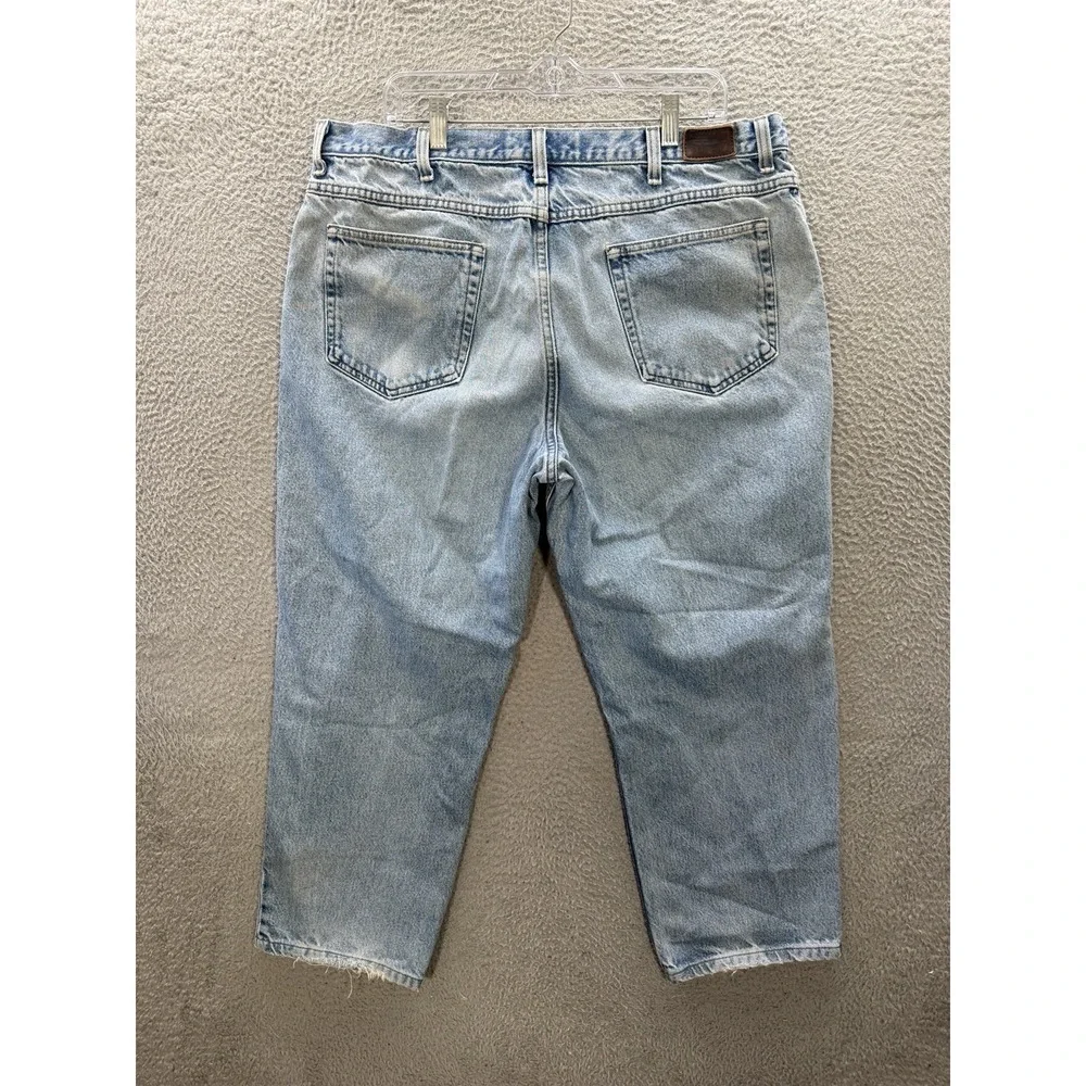 Vintage LL Bean Jeans Mens 40x27 Blue Double L Relaxed Fit Grunge Thrasher Y2K